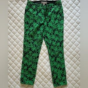 Banana Republic Women’s Green Leaf Print Trousers